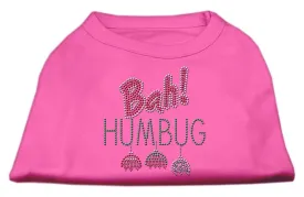 Bah Humbug Rhinestone Dog Shirt Bright Pink Lg (14)