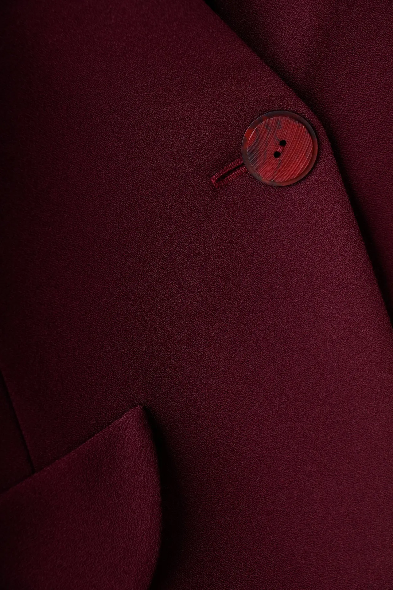 Burgundy crepe suit