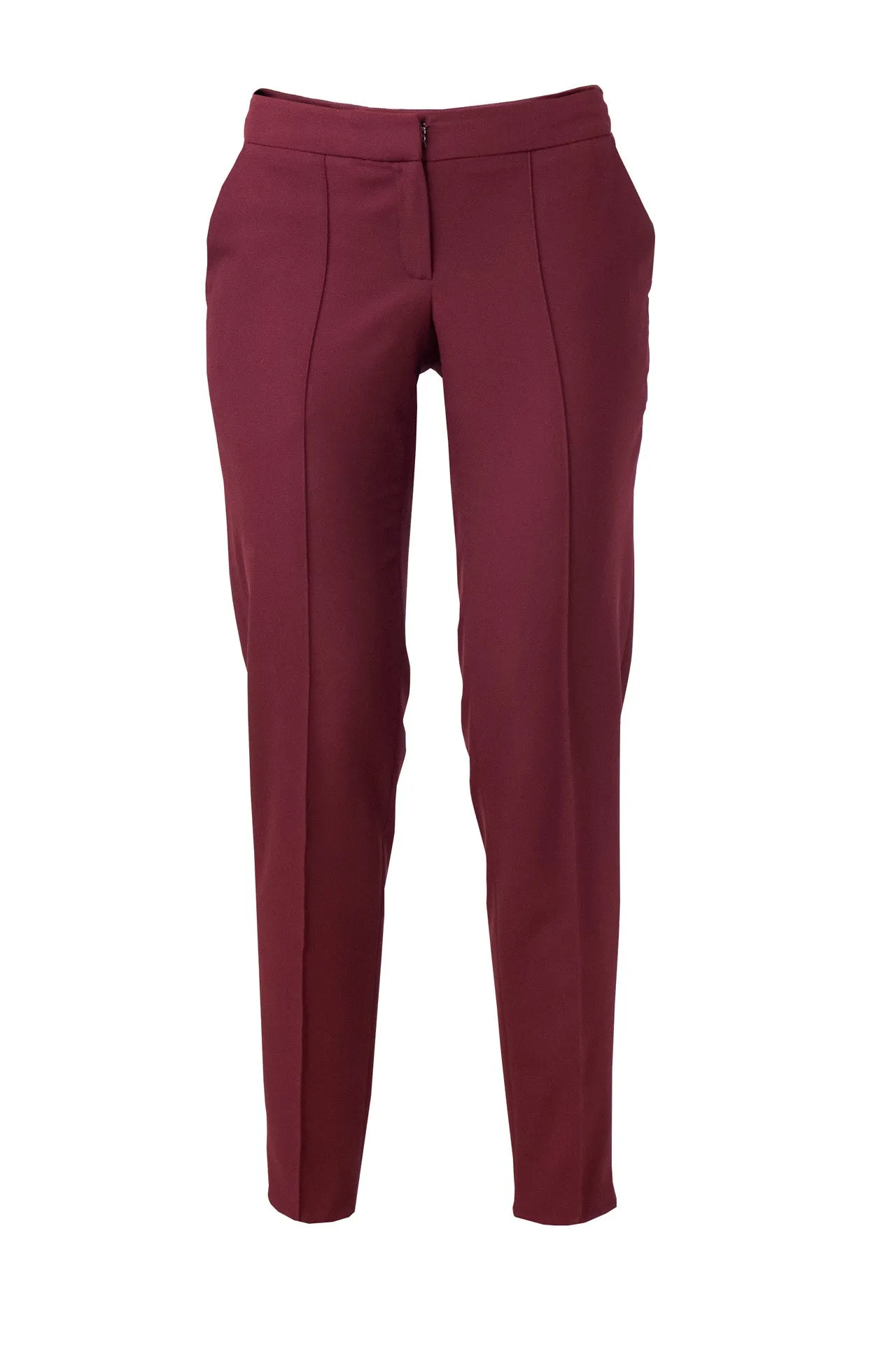 Burgundy crepe suit