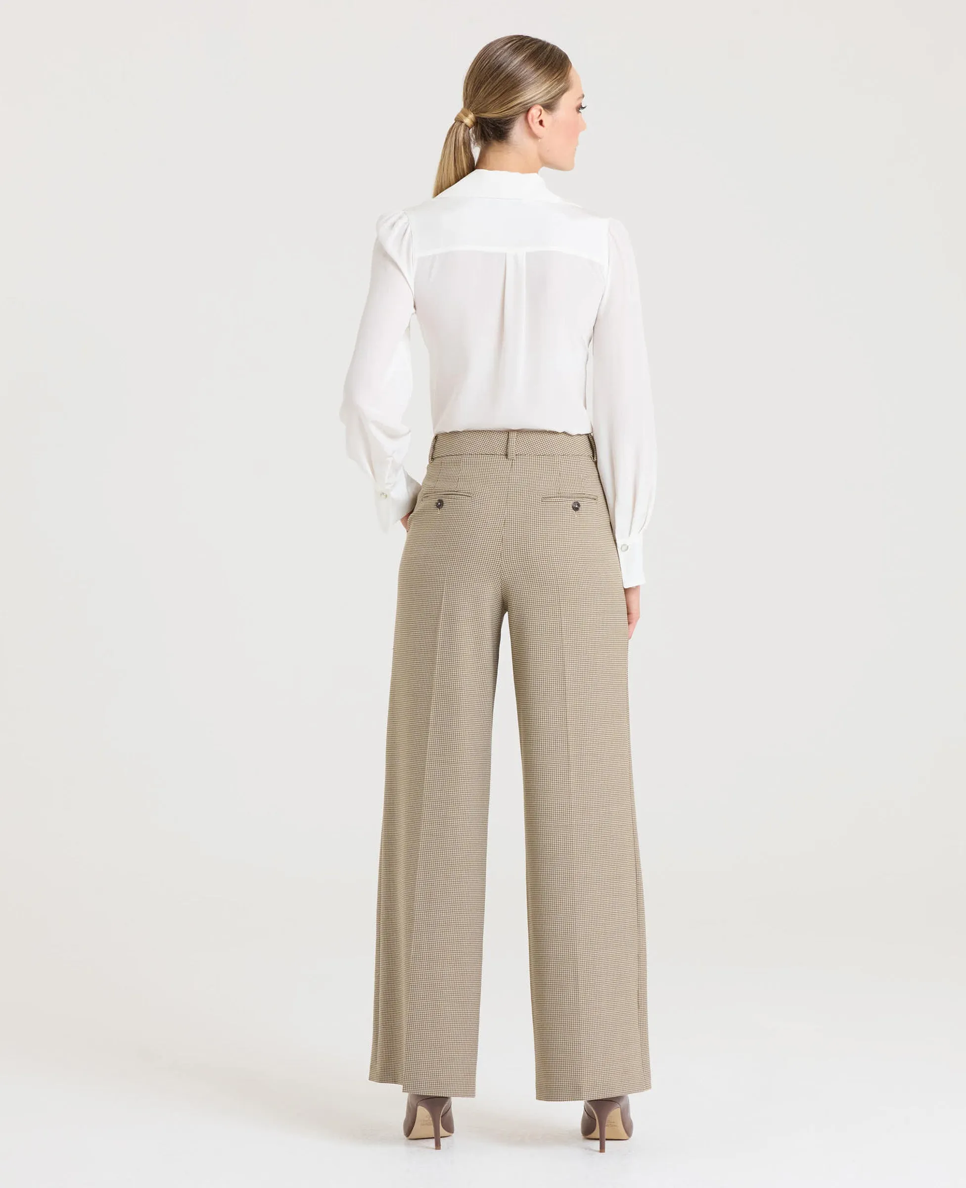 Cheston Wide Leg Check Trouser