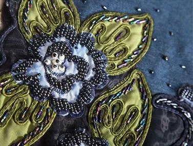 Embellished Faded Flared Jeans