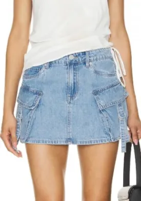 EMMIOL Jean Skirts for Women Sexy Mid Waist Sexy Mini Dress 2025 Trendy Y2k Clothes Denim Skirt