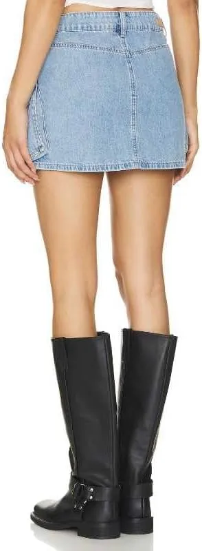 EMMIOL Jean Skirts for Women Sexy Mid Waist Sexy Mini Dress 2025 Trendy Y2k Clothes Denim Skirt