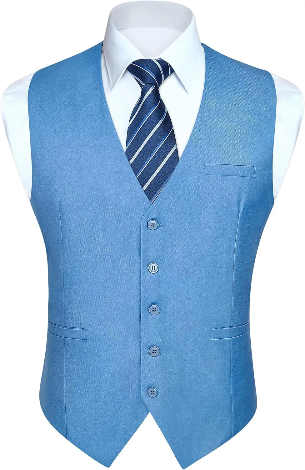 Enlision Men's Suit Vest Business Formal Dress Waistcoat Solid Color Vest for Suit or Tuxedo