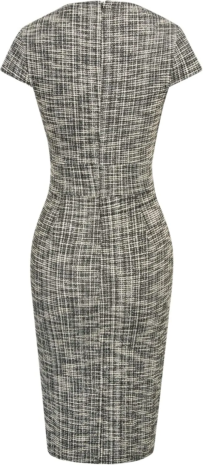 GRACE KARIN Dress Women Pencil Dress Cap Sleeve Pencil Dress