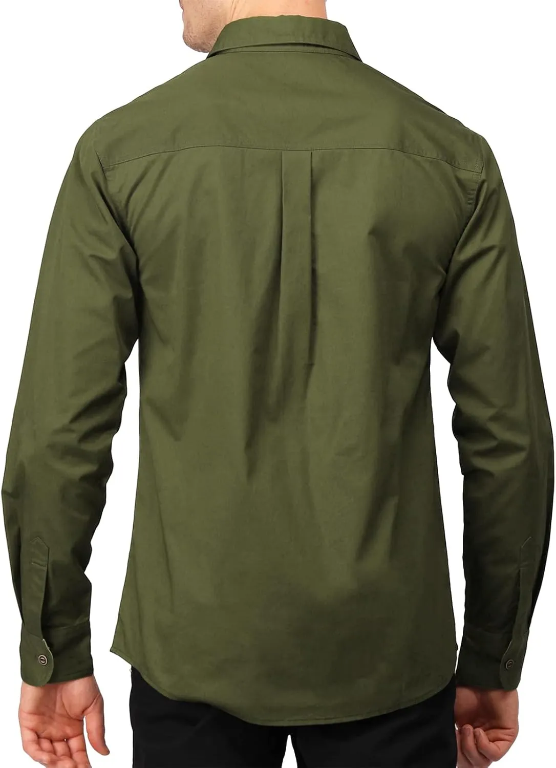 H2H Men's Casual Shirt Long Sleeve Classic Woven Shirt Thermal Shirt