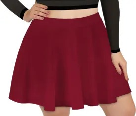 JOELLYUS Plus Size Skirts for Women Summer Pleated Mini Skirt Casual Flowy High Waisted Womens Short Skirts