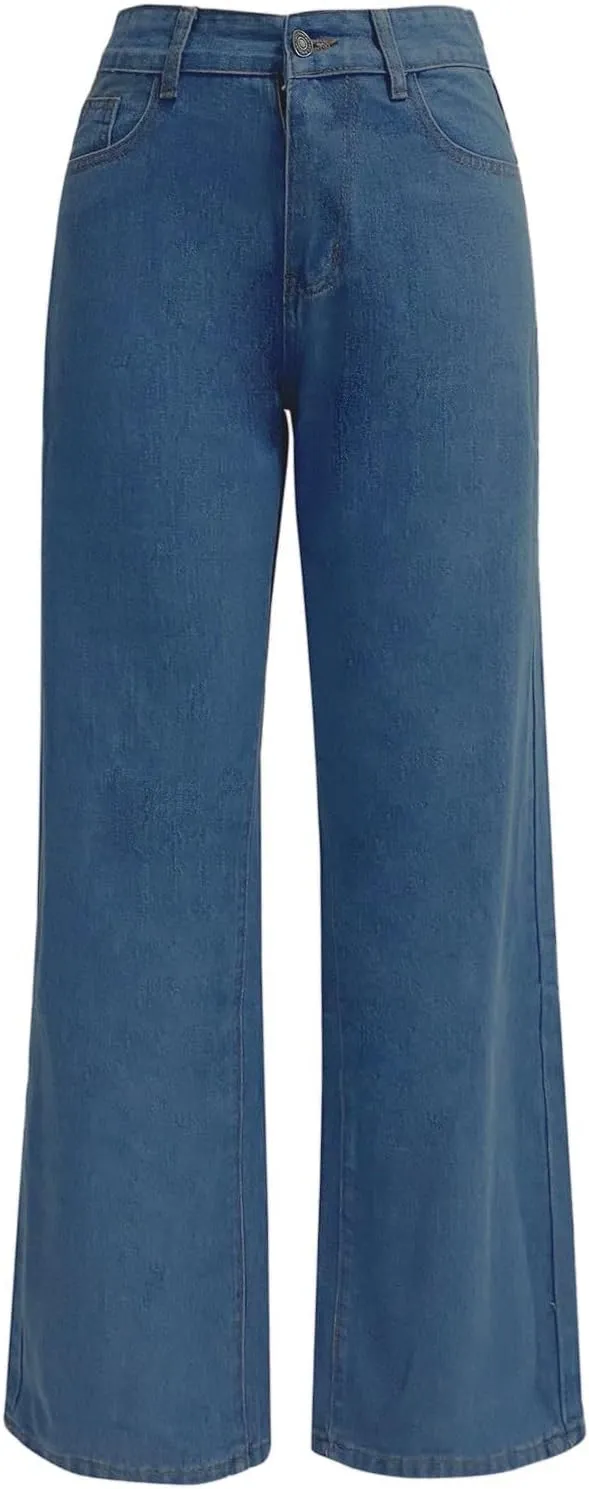 Katchme Womens Minimalist Jeans, Katchme Wide Leg Jeans, 2025 Spring Pants for Women, High Waist Stretch Wide Leg