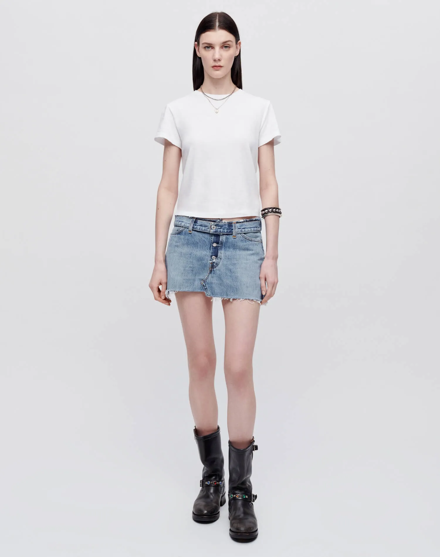 Levi's Raw Waist Mini Skirt