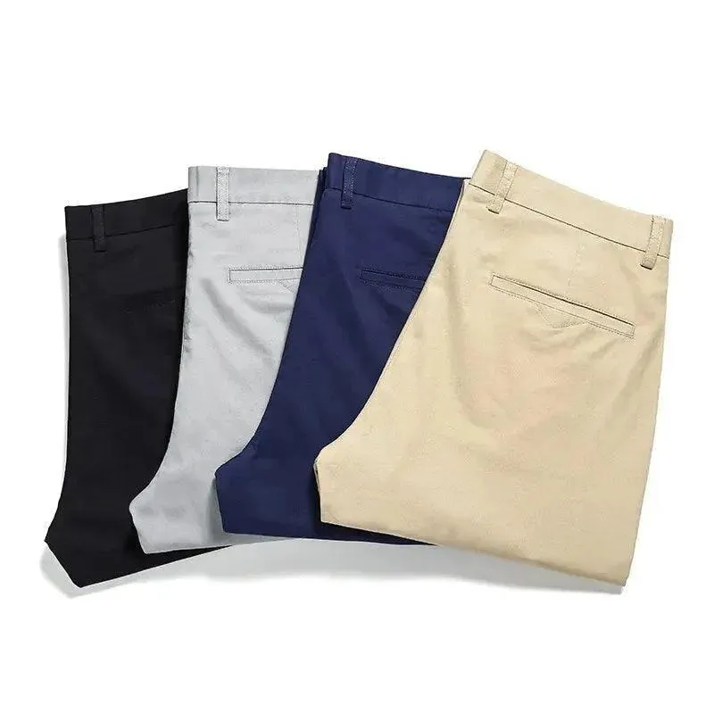 Premium Stretch Cotton Trousers for Business and Casual Wear