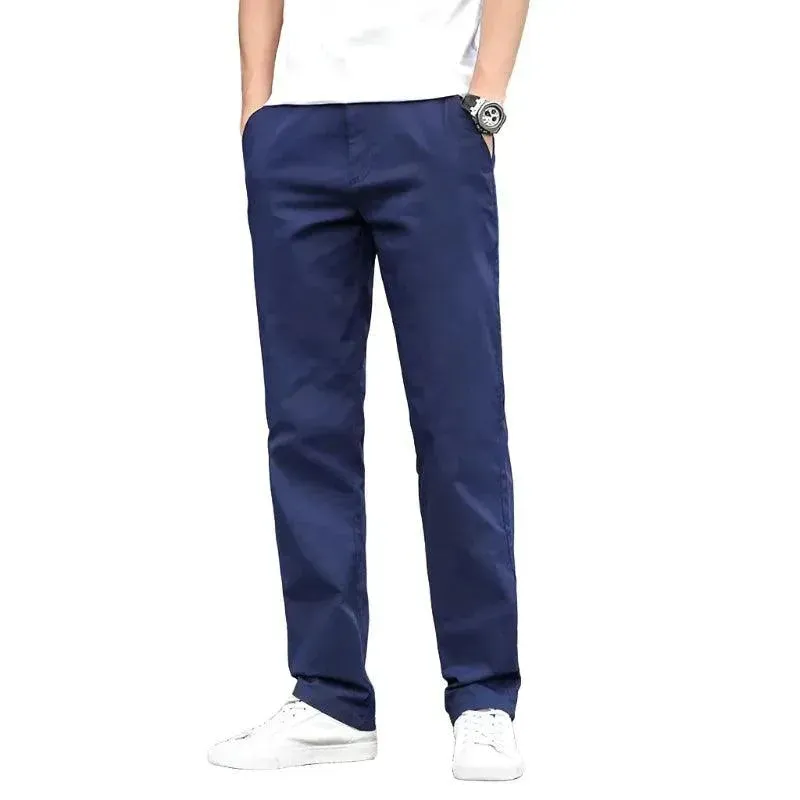 Premium Stretch Cotton Trousers for Business and Casual Wear