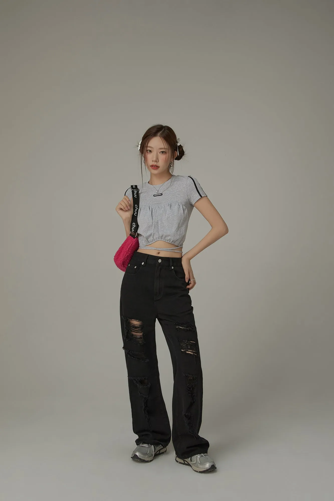String Slim Fit Cropped Top
