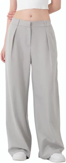 Wide Leg Work Pants Womens Elastic High Waisted Casual Office Dress Pants Trousers with Pocket Normal and Plus Size Slacks